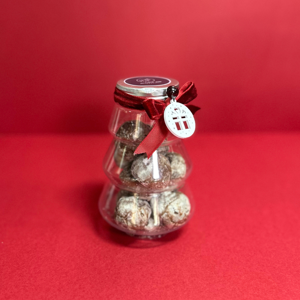 Detalle navideño de 12 choco rocks para regalar o compartir.