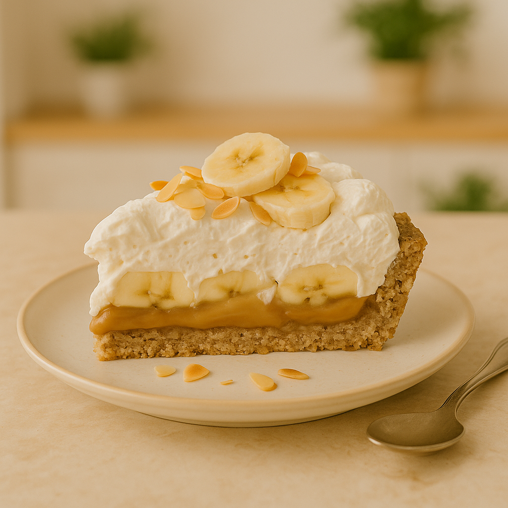 Porción de Banoffee Pie casero con chantilly – pedido online con entrega a domicilio Madrid